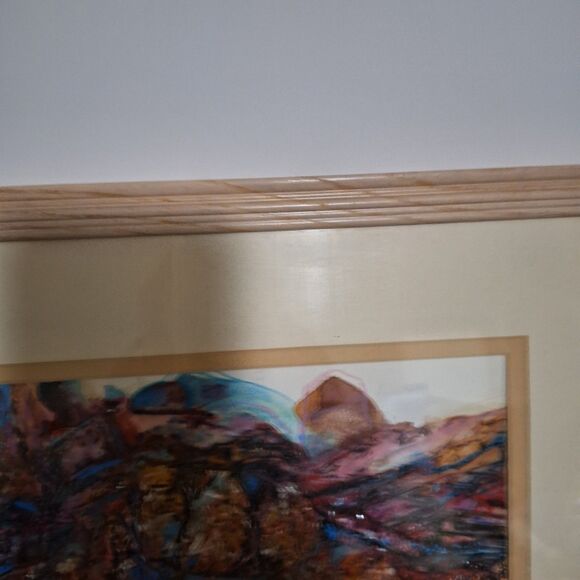 A Diamente Original  Painting Modern Art Abstract Mixed Media Sensory Appeal - Picture 5 of 11